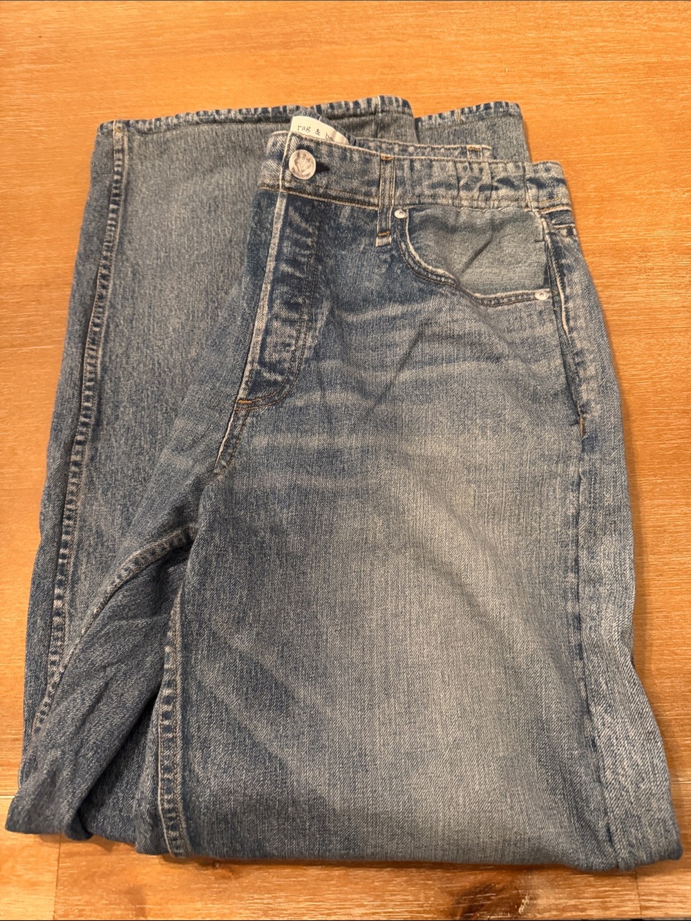 rag & bone faded blue sweatpant jeans